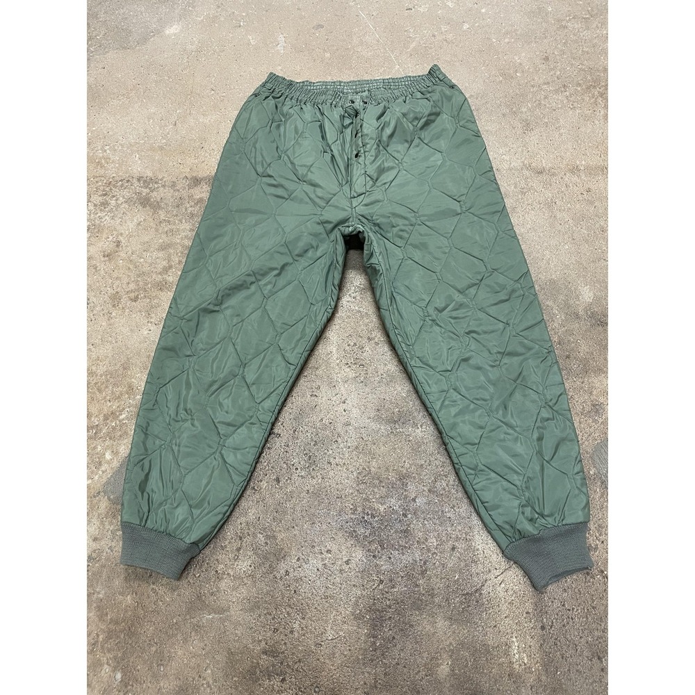 Vintage Weather ARMY Long Johns Mens XL Green CWU-9/P Quilted Thermal Trousers
